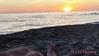 350 Flashing My Cock in Front of My Stepdaughter at Sunset in...elps Me Cumshot in Front of Everyone - Real Sex Risky