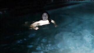 Public blowjob and facial at the hotel pool