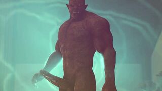 A Huge Ogre Fucks Ciri in the Mouth