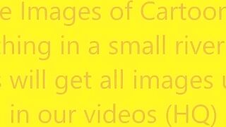 34 Nude Images of Cartoon Elf Girls Bathing in a Small River - 1