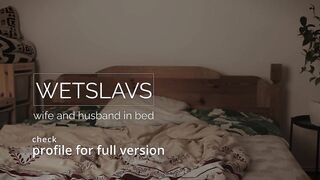 Nighttime marital sex. Close-ups of a hairy pussy.