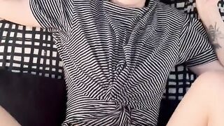 This one's for the boys ???? I made this tiny cute white girl cum on my big Puerto Rican Dick ????