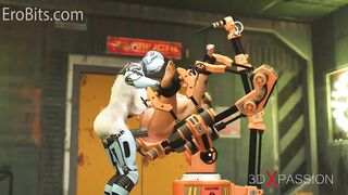 3D Sex Cyborg Gen #7. Futanari Monster Robot bangs Hot Beauty