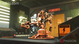 3D Sex Cyborg Gen #7. Futanari Monster Robot bangs Hot Beauty