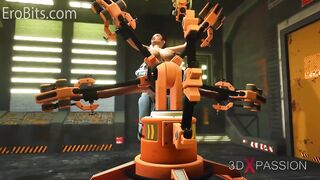 3D Sex Cyborg Gen #7. Futanari Monster Robot bangs Hot Beauty