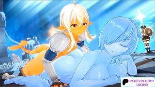 CYTE FUTANARI SLIME GIRL FUCK IN THE DUNGEON HENTAI 60FPS