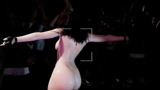 3D BBW Asian stripper naked her huge ass