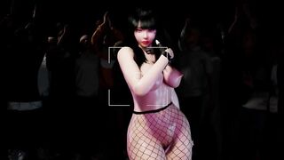 3D BBW Asian stripper naked her huge ass