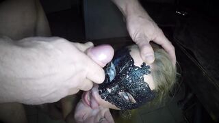 Dutch blond babe masked facial compilation