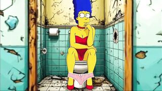 Married Housewife Gets Fucked in a Dirty Toilet. Cartoon Parody