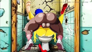 Married Housewife Gets Fucked in a Dirty Toilet. Cartoon Parody