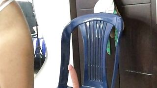 Cute girl masturbates with her dildo