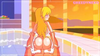 Princess Peach gets fucked by a big cock that ejaculates in her