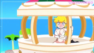 Princess Peach gets fucked by a big cock that ejaculates in her