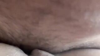 Pov perfect pink pussy quickie, inside Cum creampie