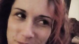 Blowjob queen drains my cock again with her throat