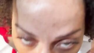 Ebony slut gets a load of love to her face for Valentines Day