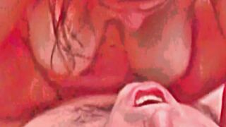 Dancing on the Volcano - Cowgirl MILF rides him off until he begs for mercy