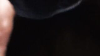 Lace and shiny full back panties tease