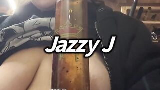 BBW step mom MILF wake and bake 420 smoking fetish bong hits with tits out