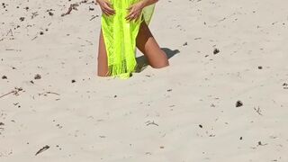 Desert public striptease