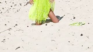 Desert public striptease