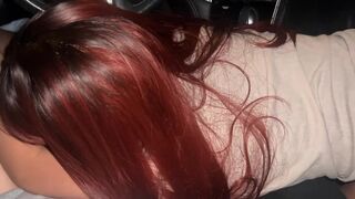 Latina Teen sucks dick for the first time!! Roadhead!! College girl slut!