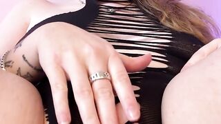 Sliding my fingers over my wet pussy