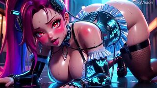 Cyberpunk Alley Most Beautiful Girl Show Boobs and Pussy