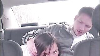 Public hot car sex - cumshot on babe, walker looks in