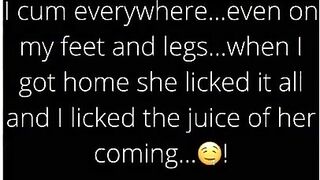 Mutual masturbation while I'm at work. Very risky cum!