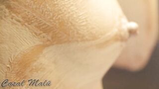 NUDE IN THE BATHROOM TAKING CARE OF MY SKIN