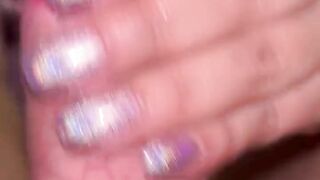 Holographic nails with finish